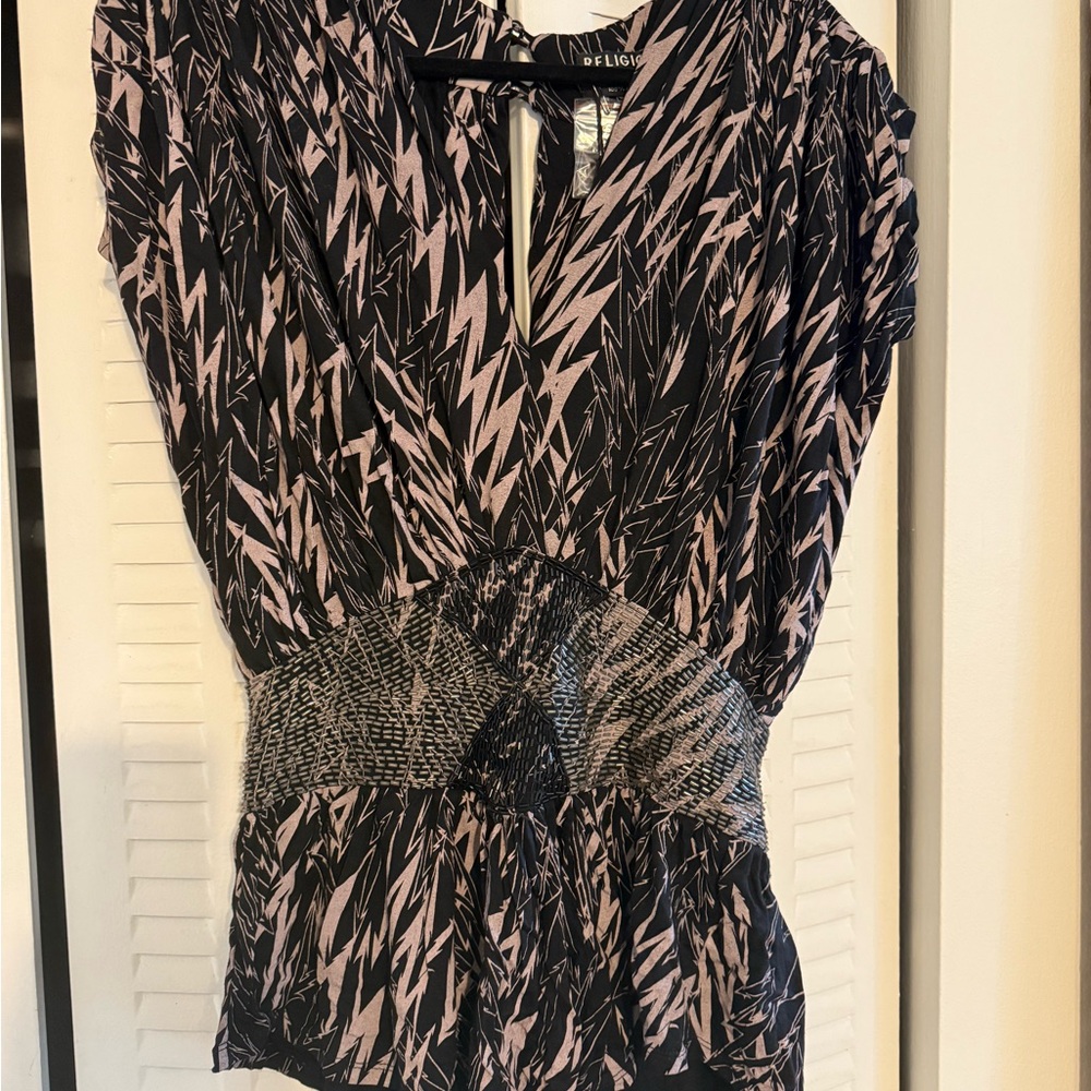 Stylish Black and Pink Women's Top